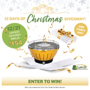Yellow Lippert Odyssey Grille with gold ribbon, featured in a 12 Days of Christmas Giveaway for $154 on 12/21.